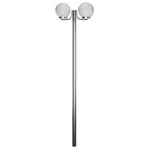 Lampa ogrodowa na słupku, 2 kule, 220 cm