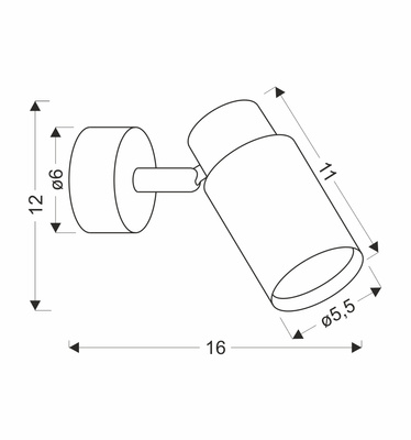 Claro lampa kinkiet biały 1x15W GU10 klosz biały+drewniany 91-27702