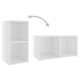vidaXL Szafka pod TV, wysoki połysk, biała, 72x35x36,5 cm