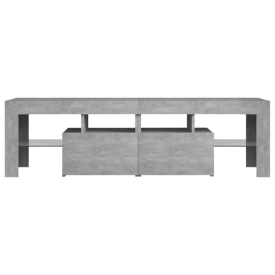 vidaXL Szafka pod TV z oświetleniem LED, szarość betonu 140x36,5x40 cm