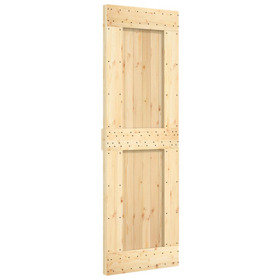 Drzwi przesuwne 70 x 210 cm Lite Drewno Sosnowe (Nieobrobione)