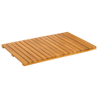 Mata do kąpieli Gładki brązowy 60 x 40 cm Lite Drewno Akacji