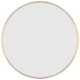 vidaXL Lustro ścienne, złote, Ø 50 cm, okrągłe