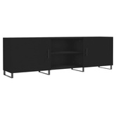 vidaXL Szafka pod TV, czarna, 150x30x50 cm, materiał drewnopochodny