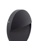 Kinkiet zewnętrzny czarny okrągły IP54 6W CCT Abruzzo Lunaria