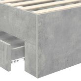 Ramka łóżka Betonowy szary 90 x 190 cm Drewno inżynieryjne