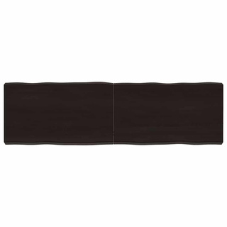 Blat ciemnobrązowy 140x40x(2-6) cm drewno z naturalną krawędzią