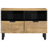 Szafka RTV Brązowa 70x33x46 cm Drewno lite Mango