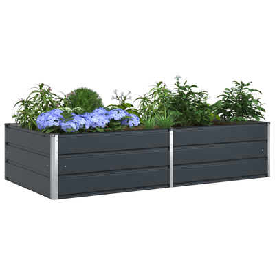 Donica Antracyt 195 x 100 x 45 cm Stal Galwanizowana