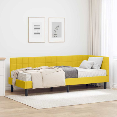 Rama Łóżka Narożnego z Materacem 2 szt. Żółty 80 x 200 cm