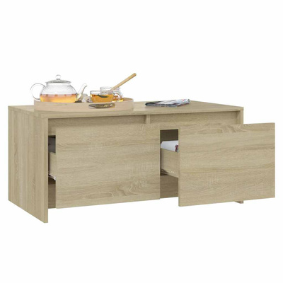 Stolik kawowy, dąb sonoma 90x50x41,5 cm materiał drewnopochodny