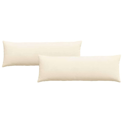 Poduszki na sofę 2 pcs Kremowy 120 x 40 cm Tkanina sztruksowa