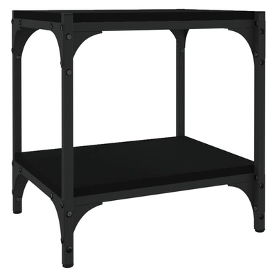 vidaXL Szafka pod TV, czarna 40x33x41 cm materiał drewnopochodny/ stal