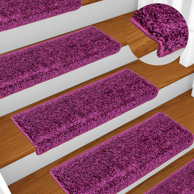 Maty na schody 10 szt. 65x21x4 cm Fioletowe prostokątne krawędzie