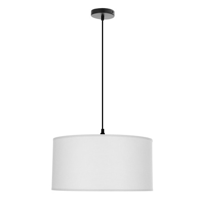SHANTI lampa wisząca czarny 1x40W E27 abażur szary  31-38678