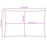 Prostokątny żagiel ogrodowy, tkanina Oxford, 2x5 m, biały