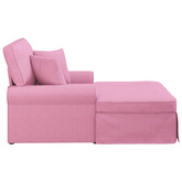 Chaise Lounge z Fartuszkiem 3 szt. Różowy tkanina