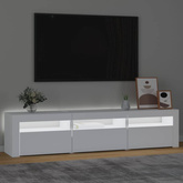 vidaXL Szafka pod TV z oświetleniem LED, biała, 180x35x40 cm