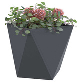Donica 2 pcs Antracyt 40 x 40 x 40 cm Stal