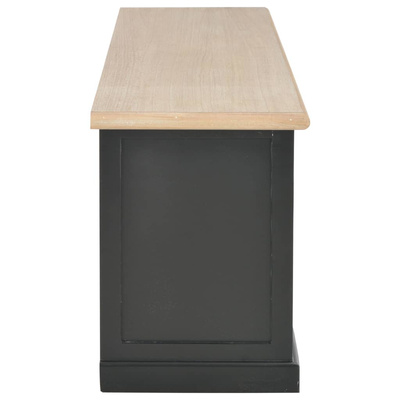 vidaXL Szafka pod TV, czarna, 120 x 30 x 40 cm, drewniana