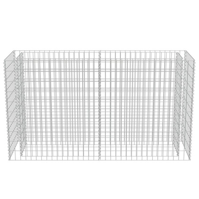 vidaXL Podwyższona donica gabionowa, galwanizowana stal, 180x50x100 cm