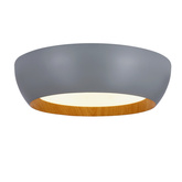 abruzzo lampa sufitowa plafon szaro drewniany klosz biały 14-24114