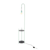 Lampa podłogowa półka czarno-zielona Walk 51-00033