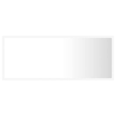 vidaXL Lustro łazienkowe z LED, białe, 100x8,5x37 cm, akryl