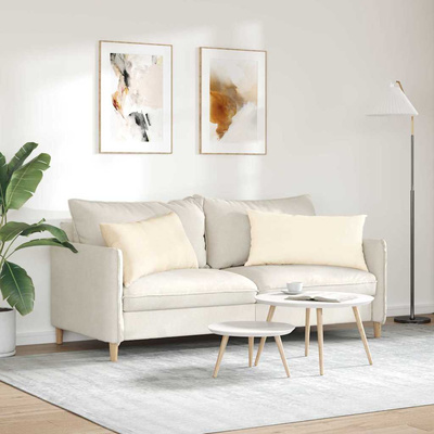 Poduszki na sofę 2 pcs Kremowy 80 x 40 cm Tkanina sztruksowa