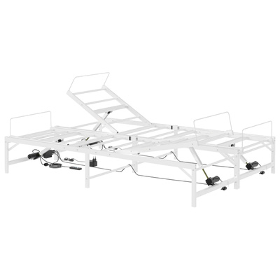 Elektro Regulowany Stelaż Łóżka Biały 140 x 200 cm Stal
