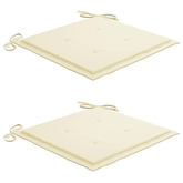 vidaXL Składane krzesła ogrodowe z poduszkami, 2 szt., drewno akacjowe