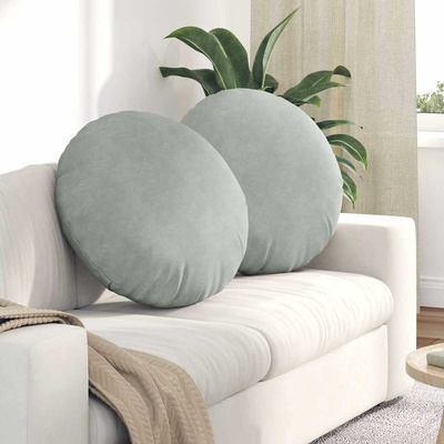 Poduszki na siedziska 2 pcs Jasnoszary ?60 x 21 cm Aksamit