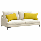 Poduszki na sofę 2 pcs Żółty 80 x 40 cm Tkanina sztruksowa