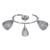 Lampa sufitowa Estello okrągła ze szklanymi kloszami 3-punktowa metalowa