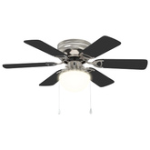 Wentylator sufitowy z lampą ? 82 cm Czarny