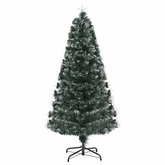 Sztuczna choinka z 160 diodami LED Zielony 150 cm PVC