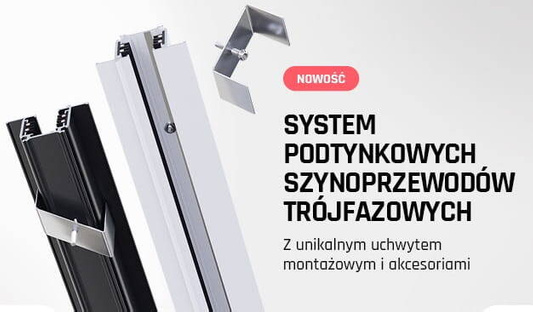PODTYNKOWY SZYNOPRZEWÓD WPUSZCZANY 3 FAZOWY CZARNY 2M