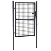 Furtka ogrodowa z siatki, galwanizowana stal, 100x175 cm, szara