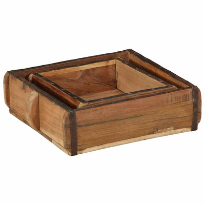 Taca 2 pcs Brązowy 29 x 31 x 10 cm Lite Drewno Recyklingowe