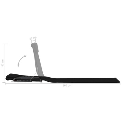 Składane maty plażowe, 2 szt., stal i tkanina, czarne