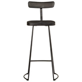 Hokery barowe 2 szt. Czarny 49x43x103 cm Drewno lite Mango