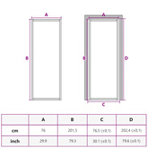 vidaXL Drzwi wewnętrzne, 76x201,5 cm, białe, szkło ESG i aluminium