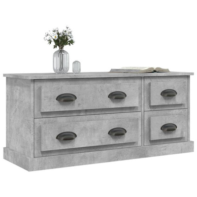 vidaXL Szafka pod TV, szarość betonu, 100x35,5x45 cm