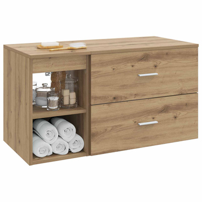 Zestaw mebli łazienkowych 2 szt. Dąb artisan