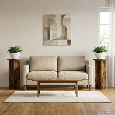 Stojak na rośliny 2 pcs Dąb wędzony 29,5 x 29,5 x 60 cm