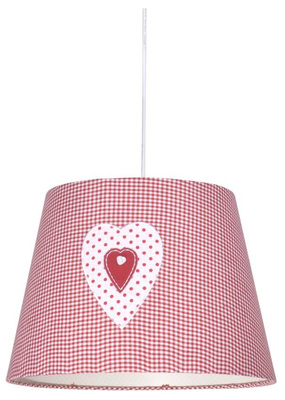 Lampa wisząca z abażurem Sweet różowa klasyczna do pokoju dziecięcego