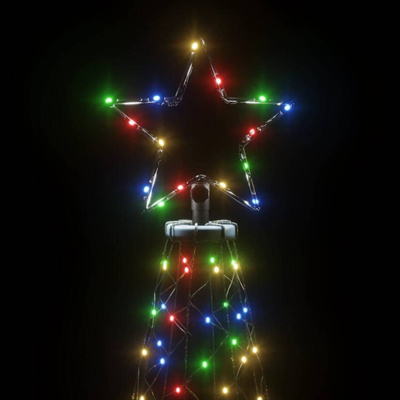 vidaXL Choinka z metalowym słupkiem, 500 diod LED, kolorowa, 3 m