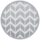 vidaXL Dywan na zewnątrz, szary, Ø120 cm, PP