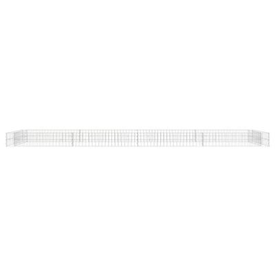vidaXL Podwyższona donica gabionowa, galwanizowana stal, 400x100x20 cm