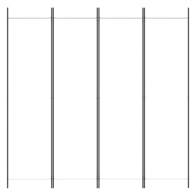 Parawan 4-panelowy, biały, 200x200 cm, tkanina